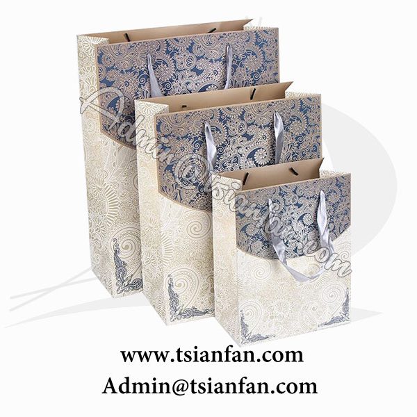 custom printed glossy gift paper bag pg610