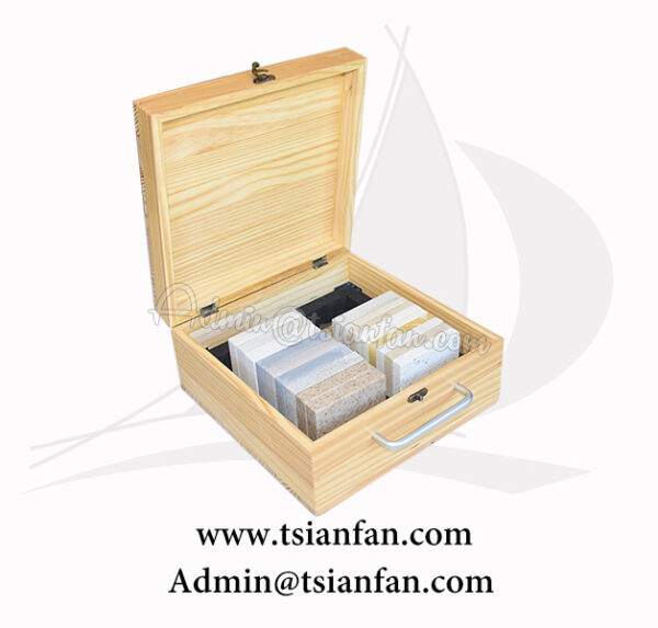 Wooden Quartz Stone Sample Suitcase PX601