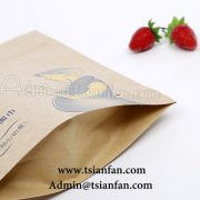 Food Grade Stand Up Kraft Paper Bag With Zipper PG611