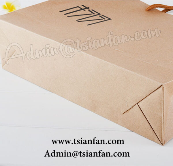 Custom Printed Brown Kraft Paper Bag PG607