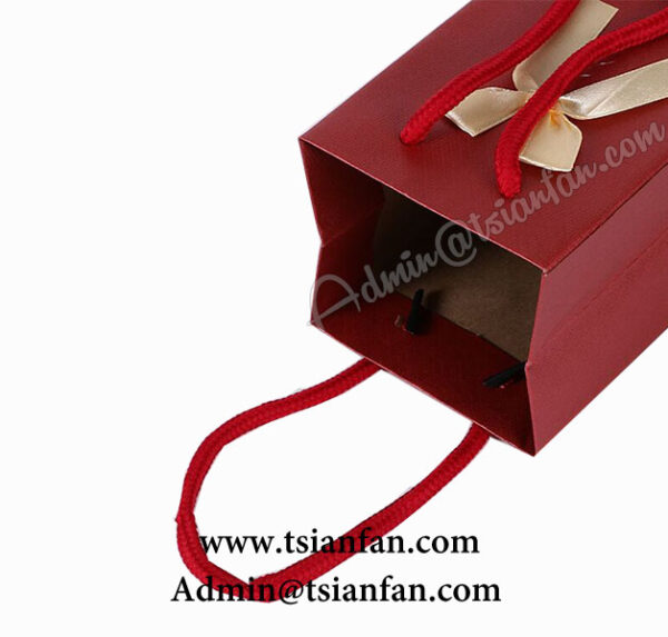 Custom Made Restaurant Kraft Paper Bags With Handle PG614