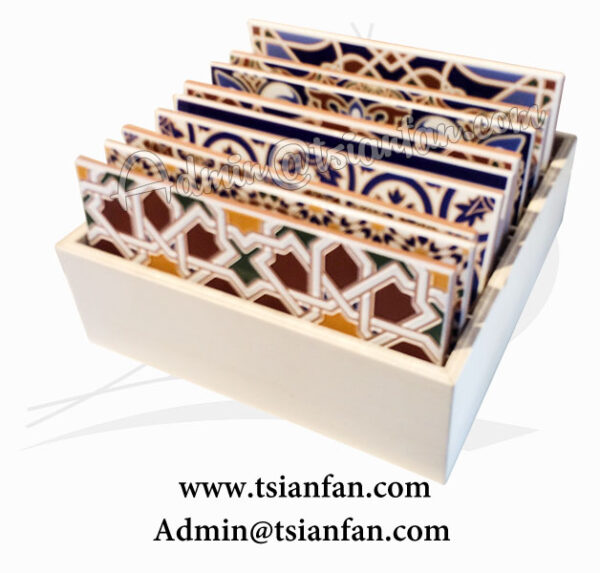 White Coating MDF Stone Tile Sample Box PB639
