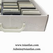White Stone Display Box Making with Plastic Handhold PB636
