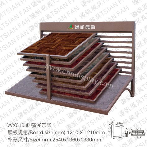 nique design wood floor sample display cabinet WX 031