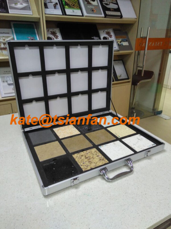 Glass Sample Display Aluminium Suitcase,Classic Style PX626 - 图片 2