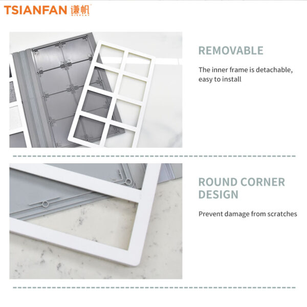 Quartz mosaic marble stone tile sample display book Folder Panel Packing with company name and logo - 图片 5