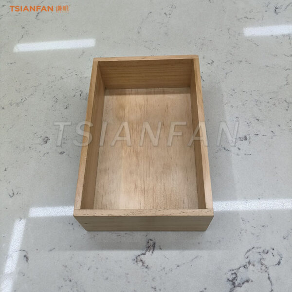 small granite stone display wooden box