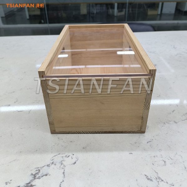 sample tiles wooden display box stone display ideas